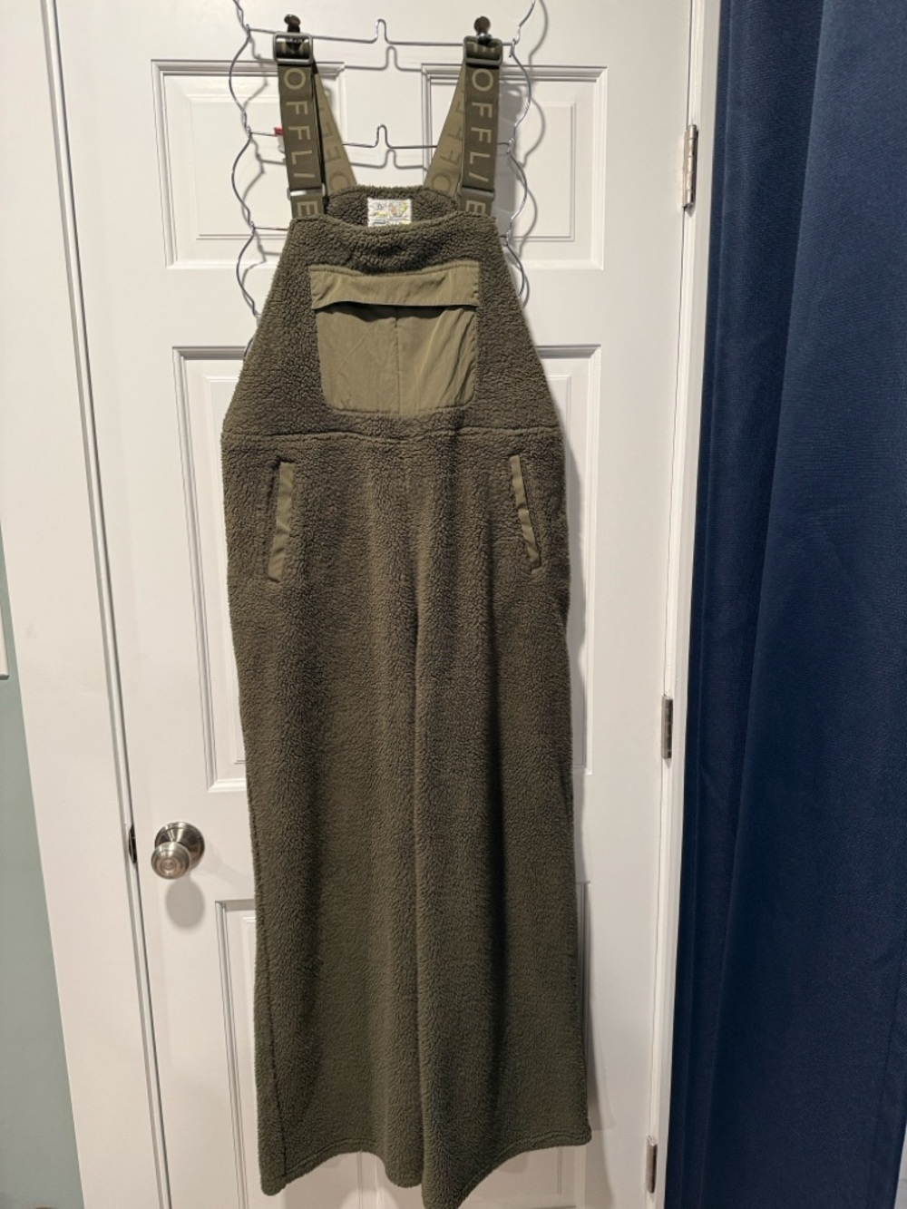 Offline by Aerie Olive Green Sherpa Overalls.